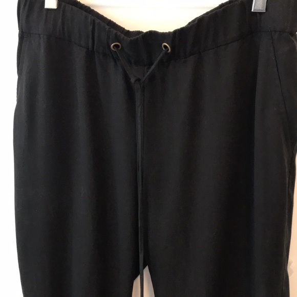 Eileen Fisher black joggers with ankle zippers - Picture 2 of 10